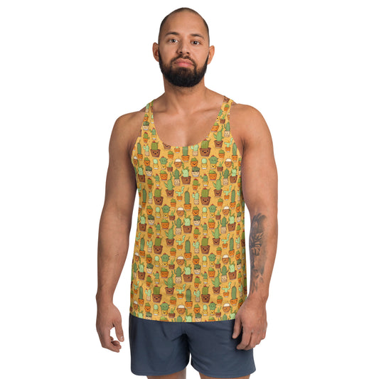 All-over Cactus Print Tank-Top