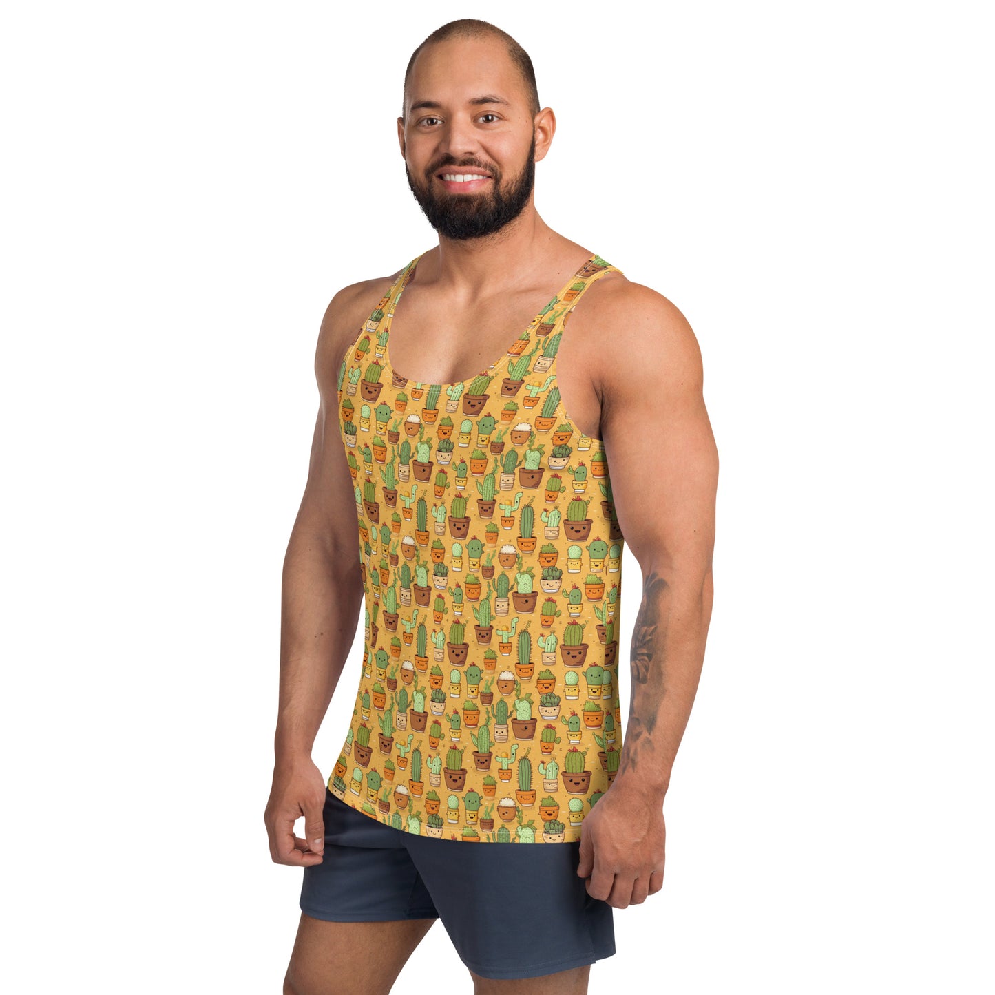 All-over Cactus Print Tank-Top