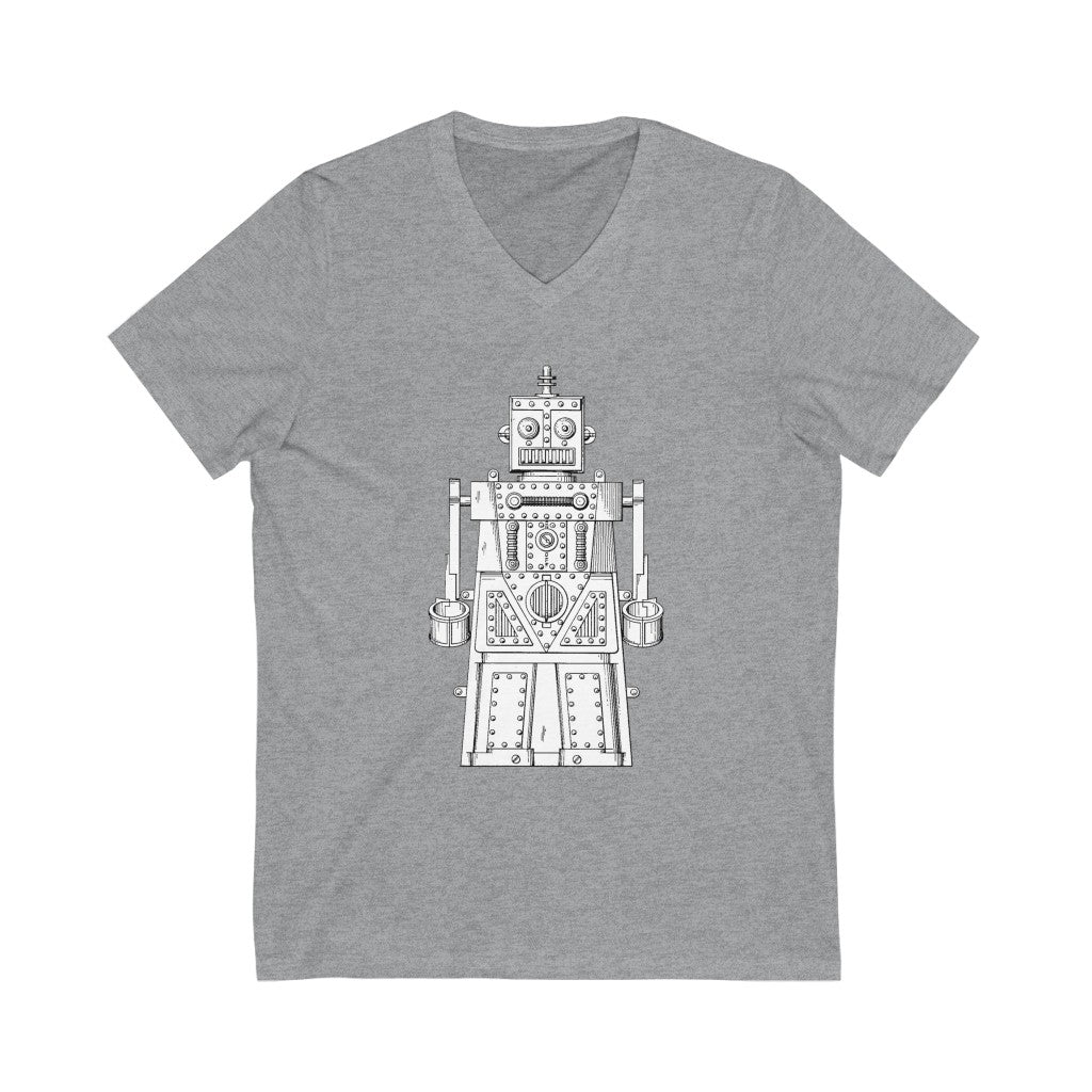 1955 Robot Adult V-neck Tee