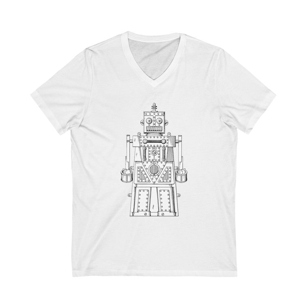 1955 Robot Adult V-neck Tee