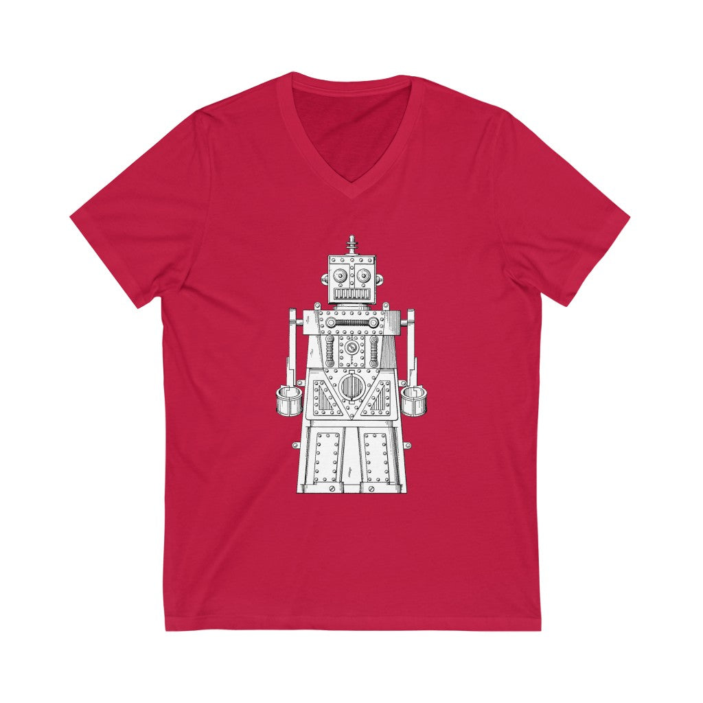 1955 Robot Adult V-neck Tee